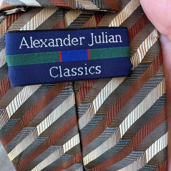 Lot of 5 Vintage 100% Silk Ties: Guy Laroche Polo Ralph Lauren, Alexander Julian - Picture 6 of 16